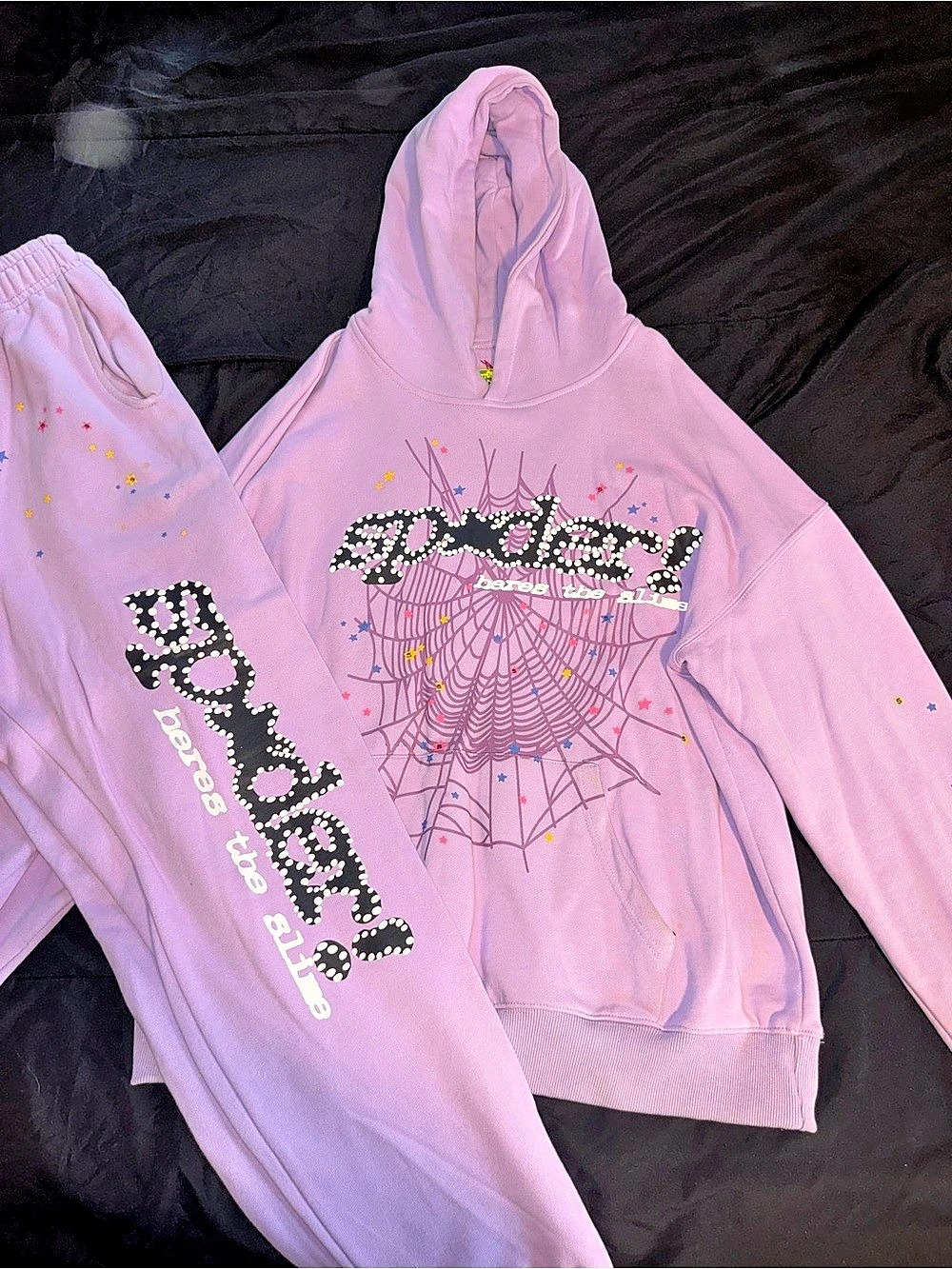 Jaded Sp5der Web Purple Hoodie Set Size XL Like New